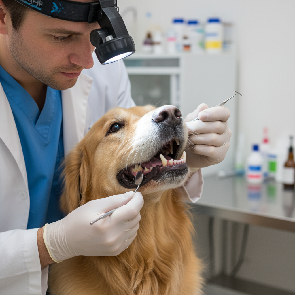 Veterinarian Performing Pet Wellness Visit Examination