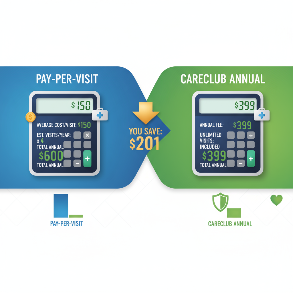 VCA Pay-Per-Visit vs CareClub Annual Cost Comparison