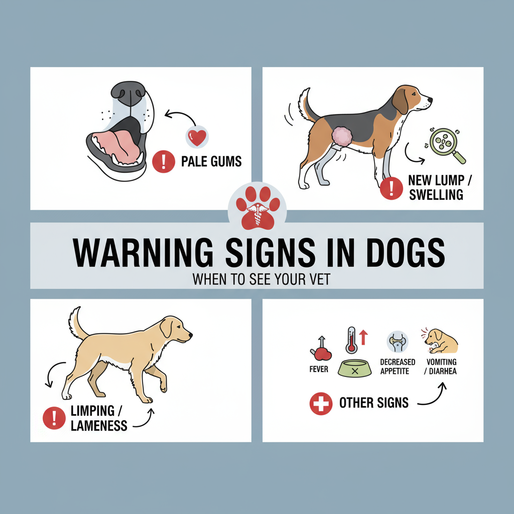 Common red flags and warning signs veterinarians detect during dog wellness exams